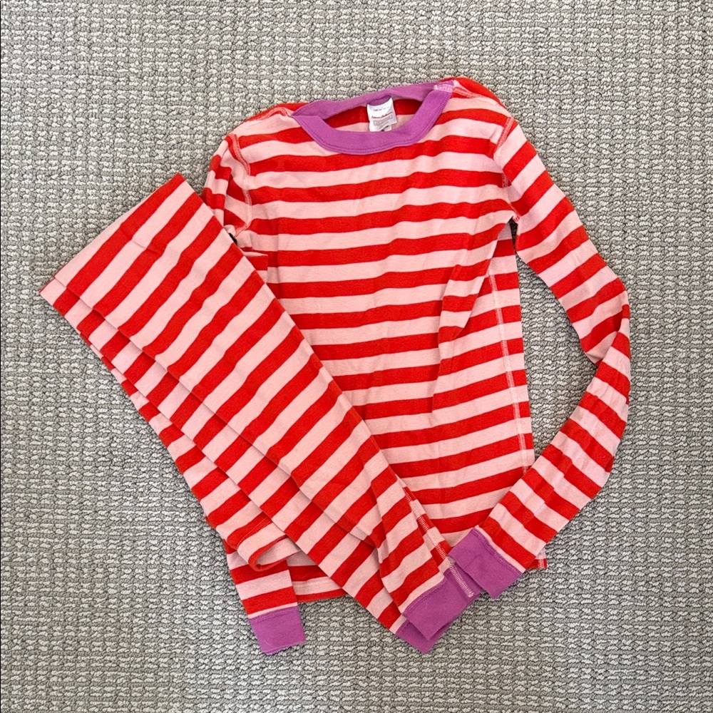Hanna Andersson Red and Purple Striped Kids Pajamas